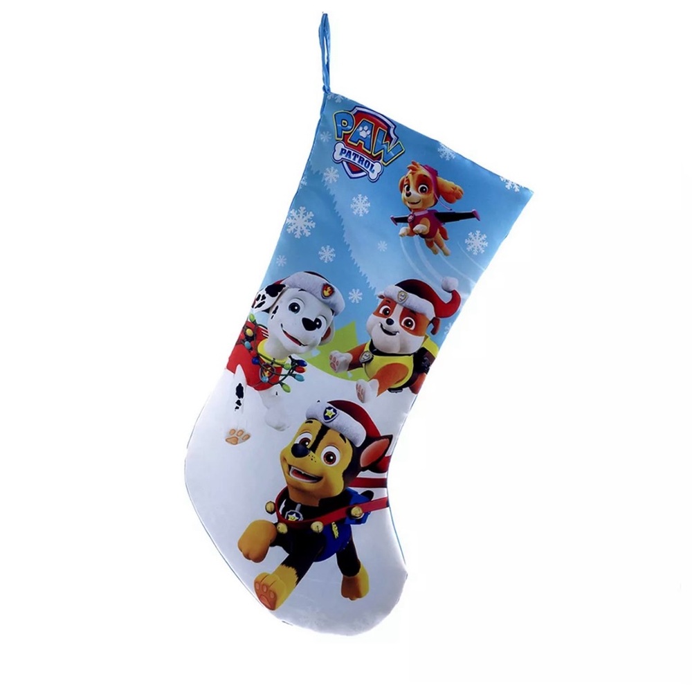 New, Paw Patrol Large Holiday Christmas Stocking Chase Marshal Rubble & skye 19”